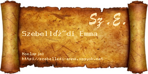 Szebellédi Emma névjegykártya