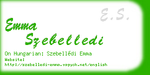 emma szebelledi business card